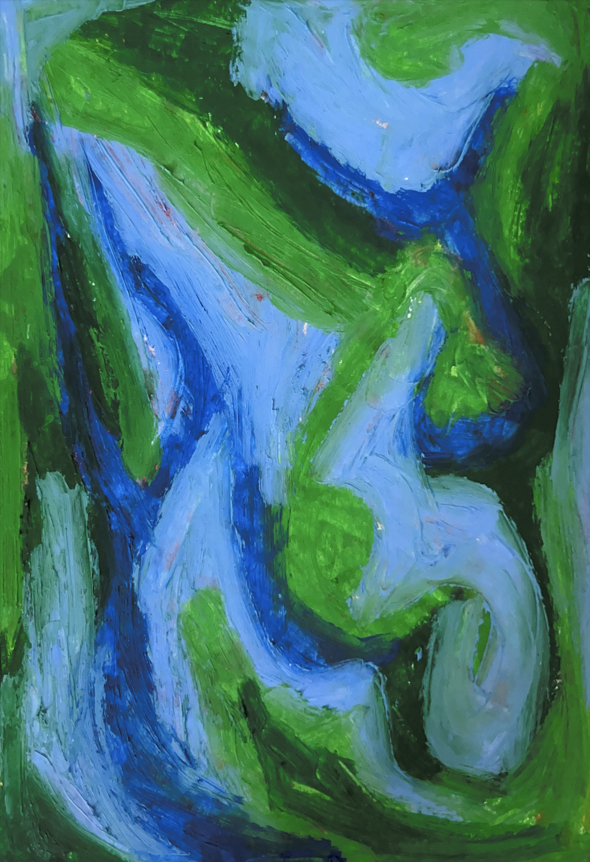 green and blue abstract pastel